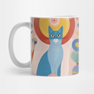 Hilma af Klint's Feline Fantasia: Abstract Whimsy Mug